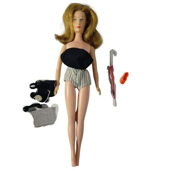 1960s Gilbert Honey West Doll + Barbie Accessories