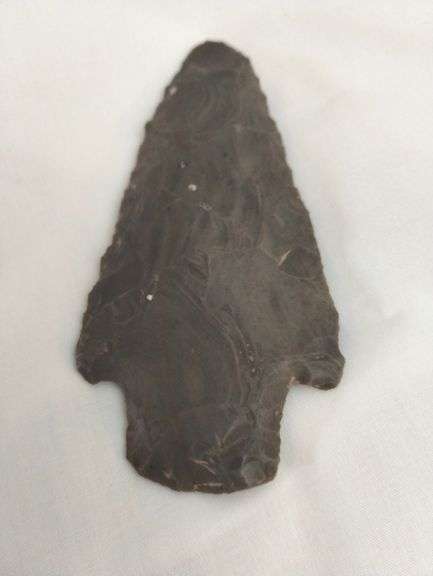 Primitive 4" Stemmed Arrow Head Indiana Native American