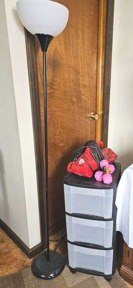 Floor Lamp Red Devil Vacuum Hand Weights 3 Drawer Storage