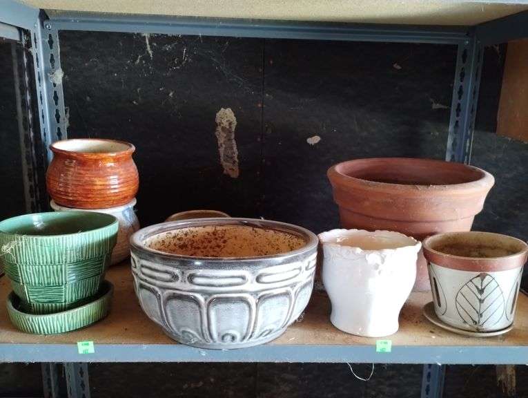LOT Ceramic Terracotta Planters Vintage New Mixed
