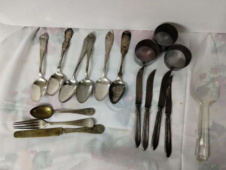 Souvenir Spoons + Napkin Rings Steak Knives