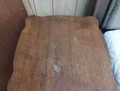 Antique End Table Plant Stand & Lamp
