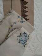 Lot Antique Embroidery Crochet Table Scarves Doilies