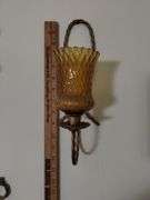 Homco Twisted Gold Rope Candle Holders Wall Sconce Shelf Hardware