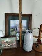 Decor Lot Cows Dairy Milk Bottles Jars Print