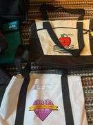 LOT American Tourist Suitcase+ Carry On + 5 Tote Bags
