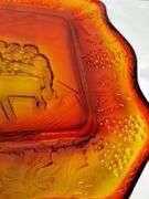 Indiana Glass Last Supper Plate EAPG Amberina