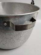 Vintage Large Century Aluminum Ware Pot No Lid Wood handle Blk #2