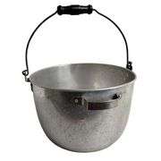 Vintage Large Century Aluminum Ware Pot No Lid Wood handle Blk #2