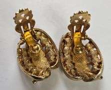 Vintage Costume Jewelry Aurora Borealis Brooch Earrings