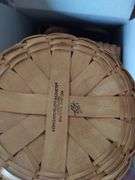 LOT Vintage Card Table + Large Box Baskets Longaberger+