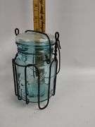 LOT 3 Antique Blue Ball Jars