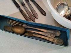 Souvenir Spoons + Napkin Rings Steak Knives
