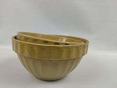 Antique Yellow Ware Mixing Bowls