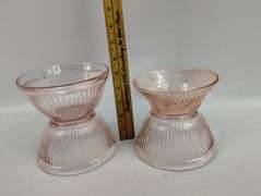 Antique Pink Depression Era Bowls Set of 5