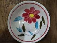 Mid Century Blue Floral Tumblers Westmoreland Satin Basket Lot