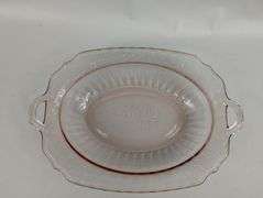 Antique Pink Depression Era Dish Set of 3 + plate