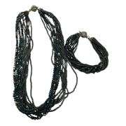 Costume Jewelry Premier Designs Necklace Bracelet Set Multi Strand Blue