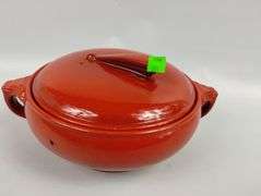 MCM Red Halls Kitchenware USA Covered Dish