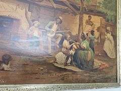 24x31 Gold Framed Print of Old Kentucky Home by Eastman Johnson 1859