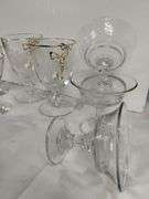 LOT Vintage Bridal Champagne Glasses & Clear Champagne Glass Set