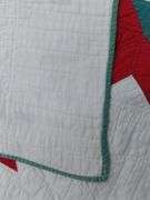 Hand Stitched Antique Quilt North Carolina Lily Pattern Red Green