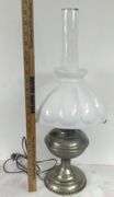 Vintage Aladdin Oil Glass Lamp Convert Electric Milk Glass Shade