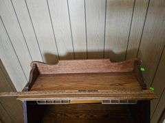 Antique Oak Secretary Cabinet Hidden File Storage + Bible