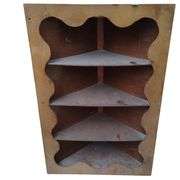 Vintage Wooden Corner Shelf for Wall