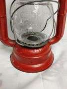 Vintage Dietz Red Metal Lantern Camping Railroad Style