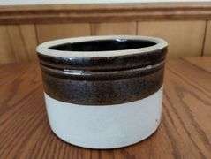 LOT Vintage Crocks Utility Stoneware Bowls Eskey Dairy Company