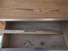 Antique Wood Dry Sink Base 3 Drawer Dresser
