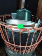 LOT Vintage Metal Can Baskets Kettle