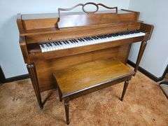 Howard Upright Piano Vintage Wood Playable or DIY Bar