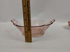 Antique Depression Era Pink Glassware 4 Pc Lot