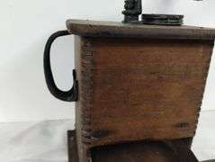 Antique Coffee Mill & Porcelain Vintage Donkey Made in Japan