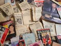 JFK Johnson Jackie O Newspapers Magazines