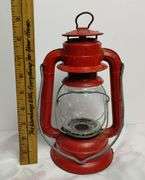 Vintage Dietz Red Metal Lantern Camping Railroad Style