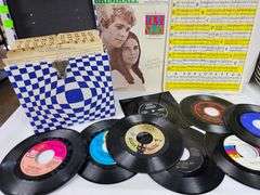 1960s Pop Music Records 45 RPM Tote Box