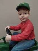 John Deere 19" SpecCast Boy on Green Tractor Red Shirt Figure - Bartkus ...