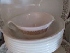 Set Corelle Woodland Pattern Dishes Vintage