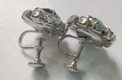 Vintage Costume Jewelry Sapphire Rhinestone Necklace Bracelet Earrings