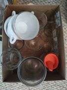 Pickers LOT: Vintage Glass Milk MCM Silver Cake Plate