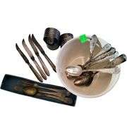 Souvenir Spoons + Napkin Rings Steak Knives