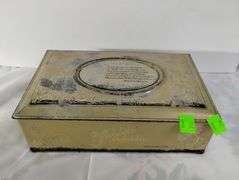 Antique Artstyle Chocolates Tin Mother Poem Plaque Lid with Stand