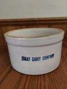 LOT Vintage Crocks Utility Stoneware Bowls Eskey Dairy Company