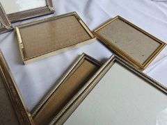 Vintage Gold Metal Photo Frames LOT