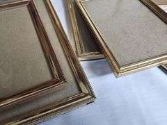Vintage Gold Metal Photo Frames LOT