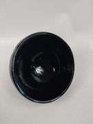 Vintage Tiara Glass Black Covered Dish & Candlestick Holders