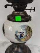 Vintage Parlor Hurricane GWTW Style Lamp Made in UK